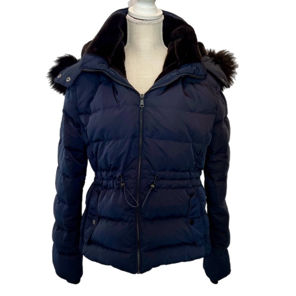ZARA MIDNIGHT BLUE DOWN COAT - Picture 1 of 13